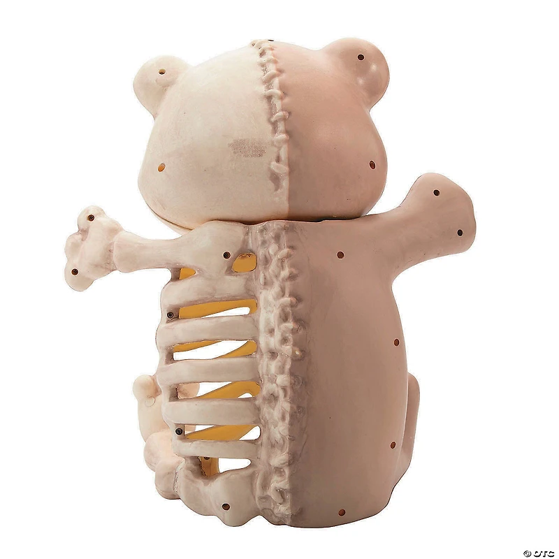 14 1/4" Half Bones Teddy Skeleton Halloween Decoration