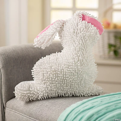 14" Easter Bunny Chenille Pillow with Ears