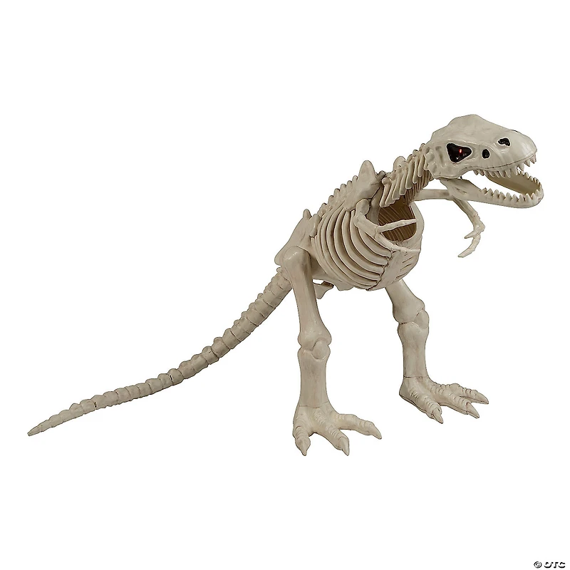 15 1/2" Animated Light-Up Tyrannosaurus Rex Skeleton Halloween Decoration