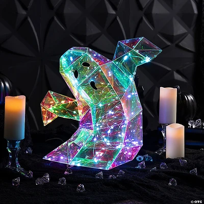 15 3/4" Halloween Multicolor Prismatic Ghost Light-Up LED Light
