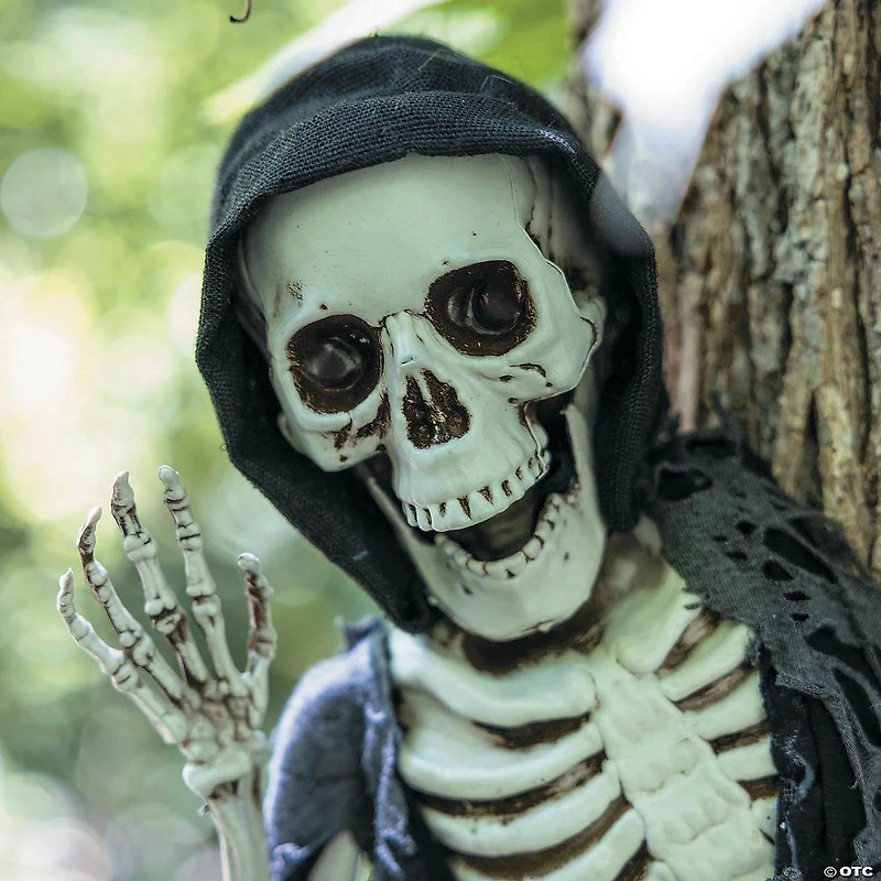 15 3/4" Hanging Waving Skeleton Reaper Creeper Halloween Decoration