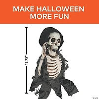 15 3/4" Hanging Waving Skeleton Reaper Creeper Halloween Decoration
