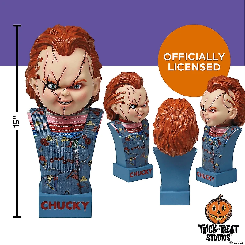 15" Child’s Play: Seed of Chucky™ Chucky Bust Collectible Halloween Decoration