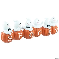 15" Ghosts and Pumpkins "Spooky" Halloween Decoration