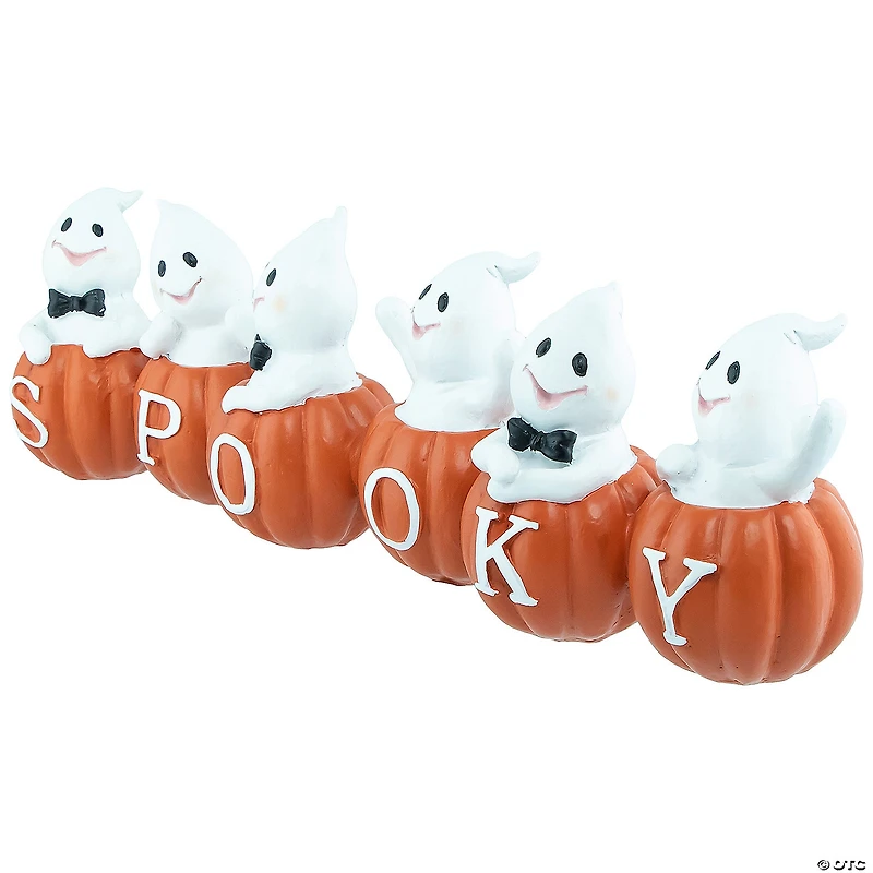 15" Ghosts and Pumpkins "Spooky" Halloween Decoration