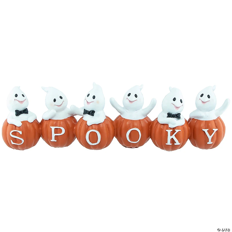 15" Ghosts and Pumpkins "Spooky" Halloween Decoration