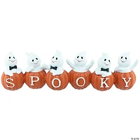 15" Ghosts and Pumpkins "Spooky" Halloween Decoration