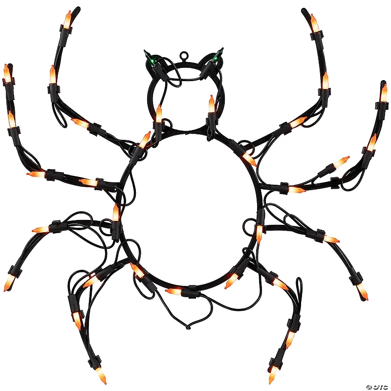 15" Lighted Spider Halloween Window Silhouette Decoration