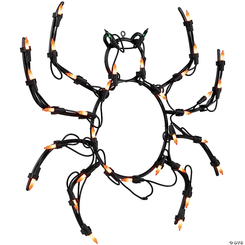 15" Lighted Spider Halloween Window Silhouette Decoration