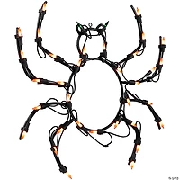 15" Lighted Spider Halloween Window Silhouette Decoration