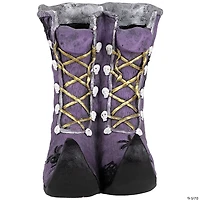 15" Purple Witch's Boots Ceramic Halloween Decoration
