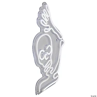 15" White LED Lighted Neon Style Skeleton Halloween Window Silhouette