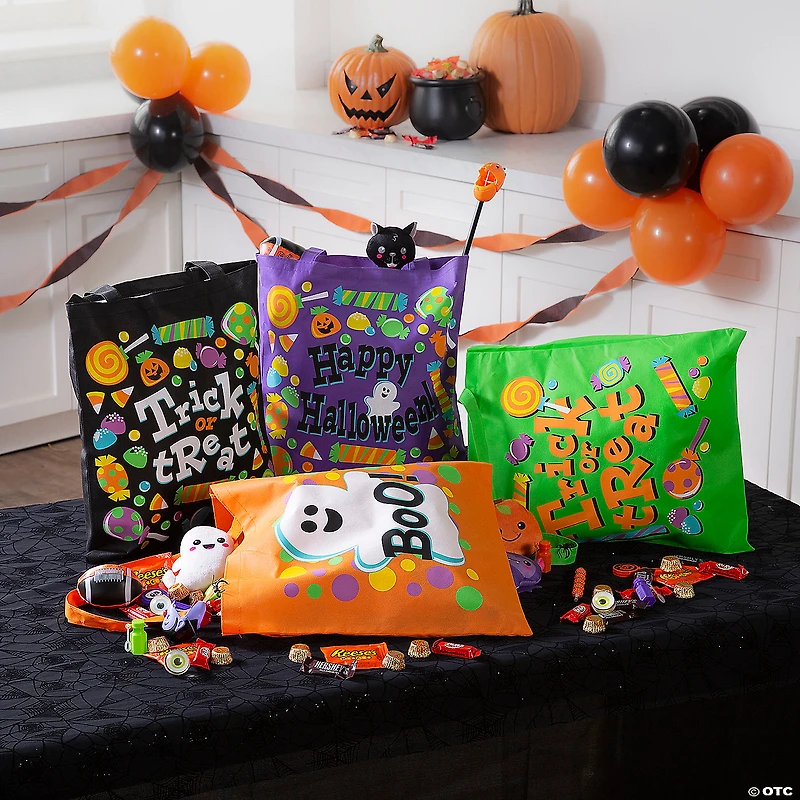 15" x 16 1/2" Large Trick-or-Treat Tote Bags - 12 Pc.