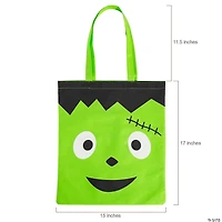15" x 17" Large Halloween Character Faces Nonwoven Tote Bags - 12 Pc.