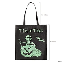15" x 17" Large Nonwoven Glow-in-the-Dark Halloween Tote Bags - 12 Pc.