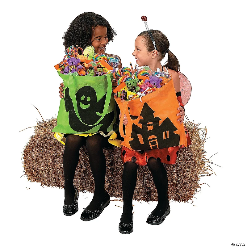 15" x 17" Large Nonwoven Iconic Halloween Tote Bags - 12 Pc.