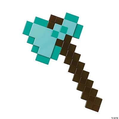 16 3/4" Minecraft™ Diamond Axe Costume Accessory