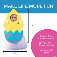 16" x 24"  Easter Chick Face Yard Sign