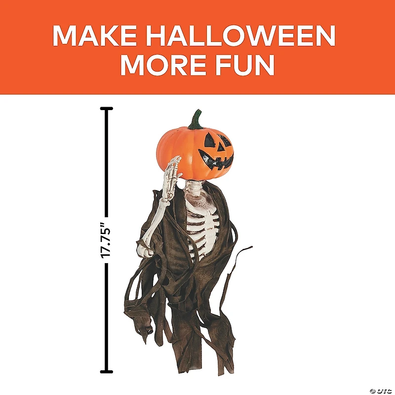 17 3/4" Hanging Waving Jack-O'-Lantern Pumpkin Creeper Halloween Decoration
