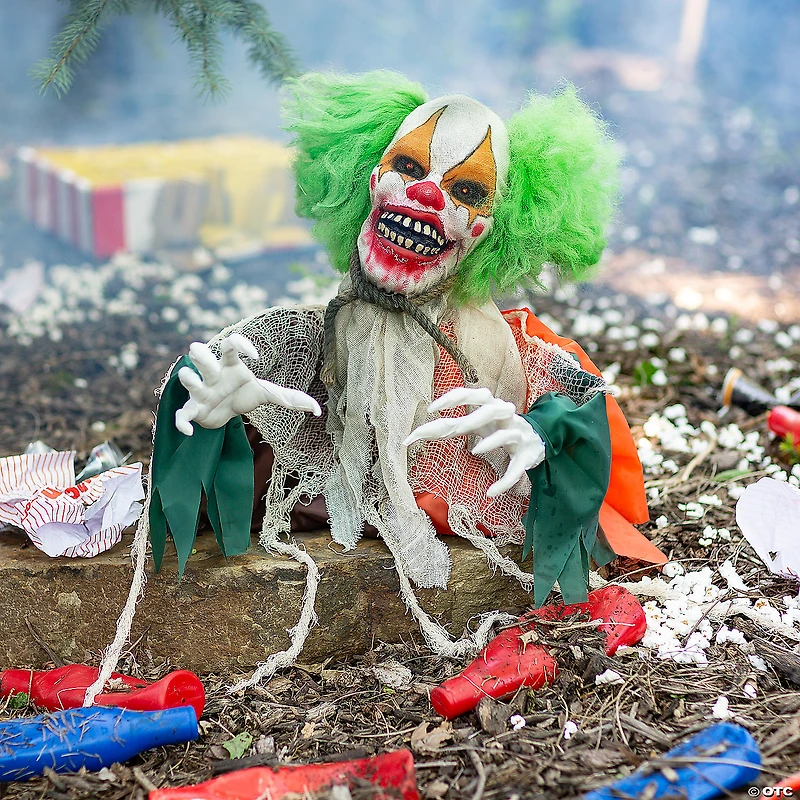 17" Animated Clown Groundbreaker Halloween Decoration