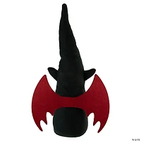 17" Black and Red Halloween Girl Gnome with Bat Wings