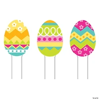 17" x 24" 3D Egg-Shaped Yard Stakes - 3 Pc.