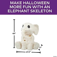 18 1/2" Sitting Elephant Skeleton Halloween Decoration