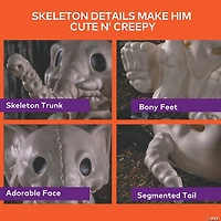 18 1/2" Sitting Elephant Skeleton Halloween Decoration