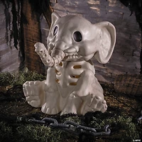 18 1/2" Sitting Elephant Skeleton Halloween Decoration