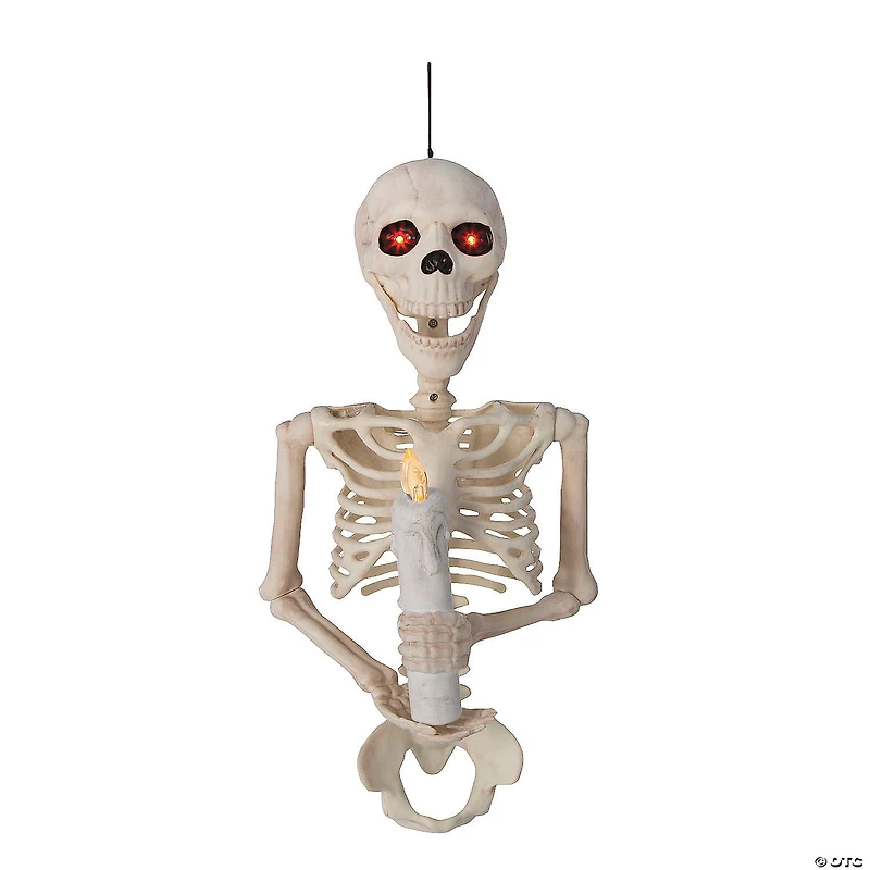18 1/4" Skeleton Holding a Candle Wall Sconce Halloween Decoration