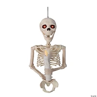 18 1/4" Skeleton Holding a Candle Wall Sconce Halloween Decoration