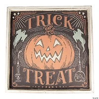 18.75" Trick or Treat Jack O Lantern Halloween Wall Sign