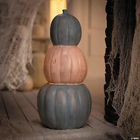 18" Light-Up Hitchhiking Ghosts Pumpkin Stack Halloween Outdoor Decoration