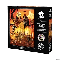 18" x 24" David Hartman's Halloween at the Cemetery Jigsaw Puzzle - 500 Pc.