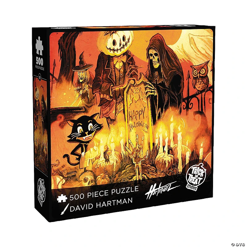 18" x 24" David Hartman's Halloween at the Cemetery Jigsaw Puzzle - 500 Pc.