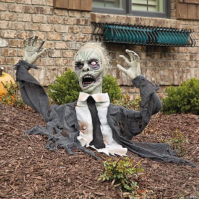 18" x 55" Groundbreaker Zombie with Lights & Sound Halloween Decoration