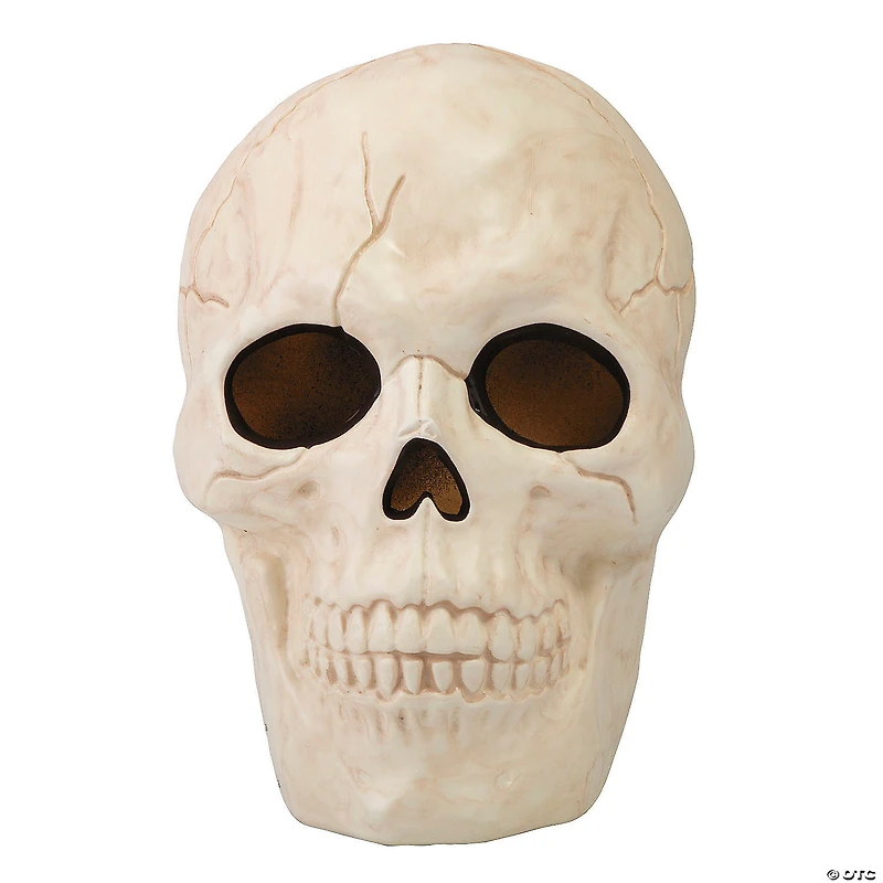 19 3/4" Animated Giant Plastic Skull Halloween Decoration