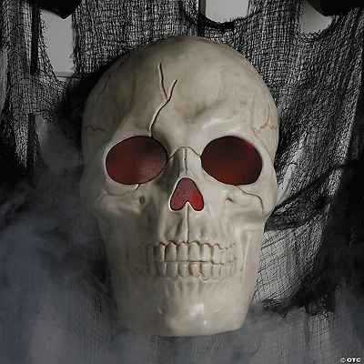 19 3/4" Animated Giant Plastic Skull Halloween Decoration