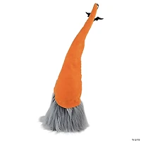 19.75" Orange and Gray "Boo" Standing Halloween Gnome