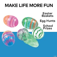 2 1/2" Bright Putty-Filled Plastic Easter Eggs - 12 Pc.