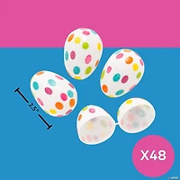 2-1/2" Bulk 48 Pc. Confetti Dot Plastic Easter Eggs
