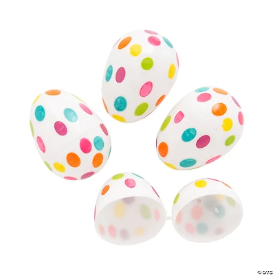 2-1/2" Bulk 48 Pc. Confetti Dot Plastic Easter Eggs