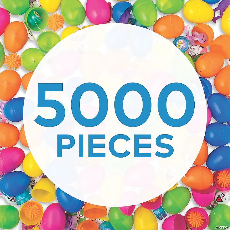 2 1/2" Bulk 5000 Pc. Deluxe Toy-Filled Plastic Easter Eggs