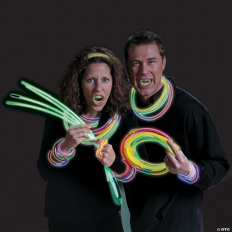 2 1/2" Bulk 504 Pc. Glow-in-the-Dark Plastic Fangs Vampire Teeth