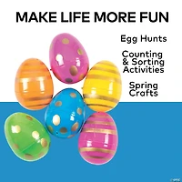 2 1/2" Bulk 72 Pc. Metallic Design Plastic Easter Eggs