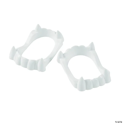 2 1/2" Bulk 72 Pc. White BPA-Free Plastic Fangs Vampire Teeth