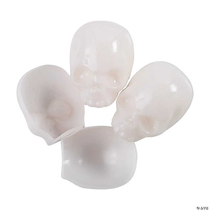2 1/2" Glow-in-the-Dark Skull Eggs - 24 Pc.
