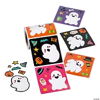2 1/2" x 2 1/2" Mini Make-a-Scene Ghost Sticker Roll - 100 Pc.