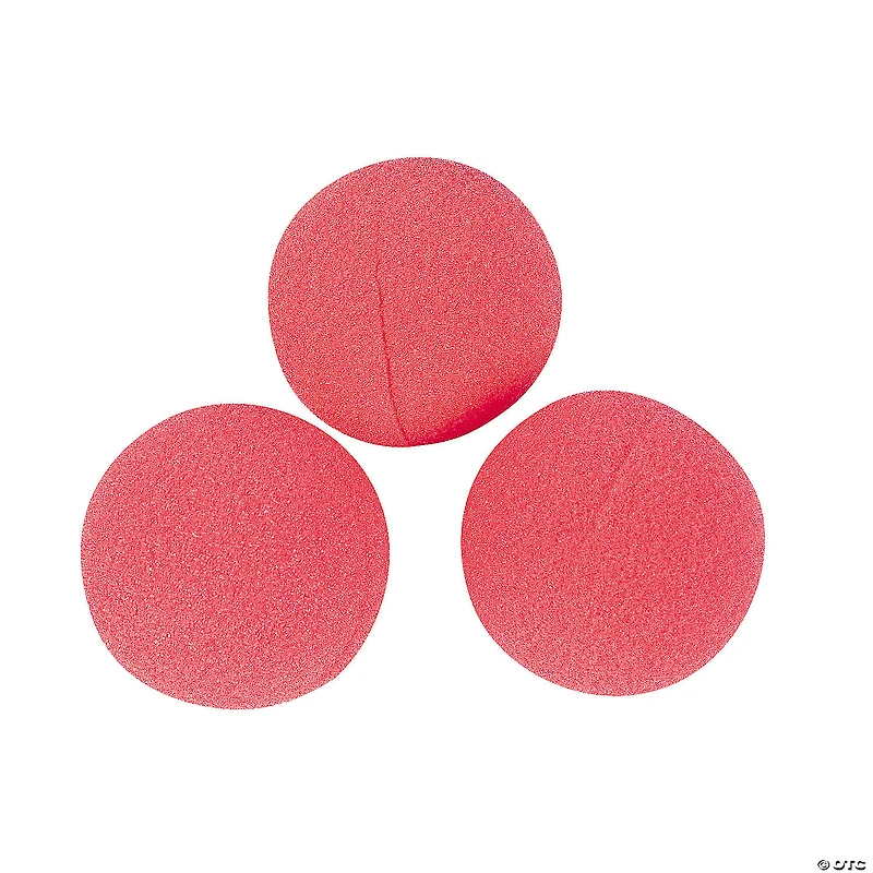 2" Bright Red Classic Sponge Clown Noses – 12 Pc.
