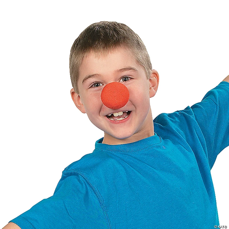 2" Bright Red Classic Sponge Clown Noses – 12 Pc.